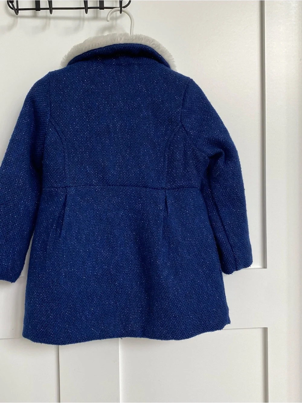 Carter's Toddler Navy Coat with White Faux Fur Collar